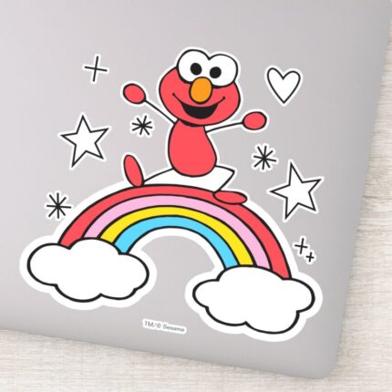 Elmo Rainbow Doodley Graphic Sticker