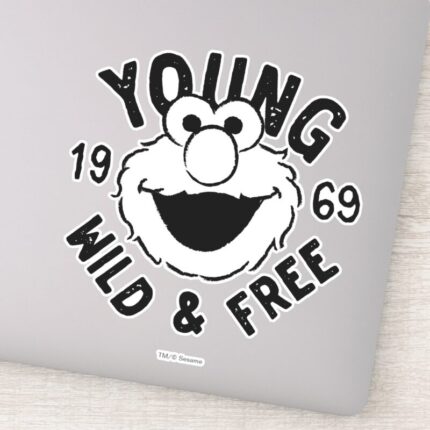 Elmo Skate Logo Young Wild Free 1969 Sticker
