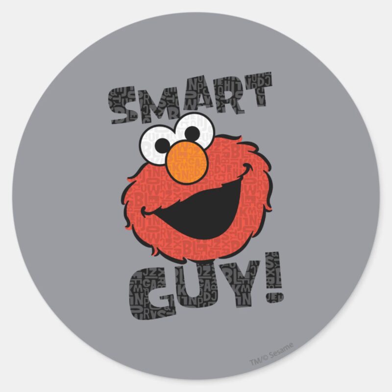 Elmo Smart Classic Round Sticker Elmo Smart Classic Round Sticker