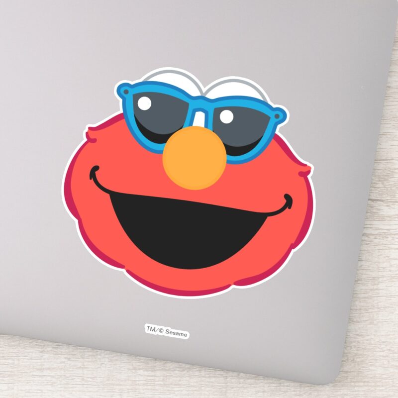 Elmo Smiling Face With Sunglasses Sticker Elmo Smiling Face With Sunglasses Sticker