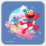Elmo Tango Cookie Monster Best Christmas Ever Square Sticker