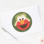 Elmo Woodland Face Classic Round Sticker