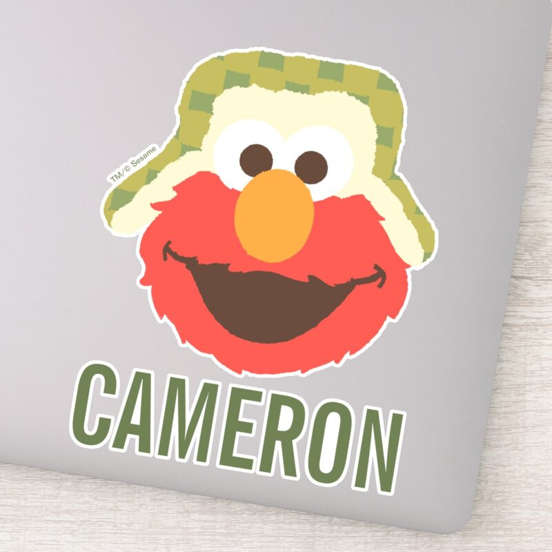 Elmo Woodland Face Add Your Name Sticker Elmo Woodland Face Add Your Name Sticker