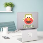 Elmo Woodland Face Add Your Name Sticker