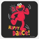 Elmo Do The Happy Dance Square Sticker