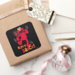 Elmo Do The Happy Dance Square Sticker