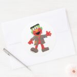 Elmo Frankenstein Costume Classic Round Sticker