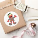 Elmo Frankenstein Costume Classic Round Sticker