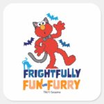 Elmo Frightfully Fun Furry Square Sticker