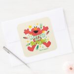 Elmo Merry And Bright Square Sticker