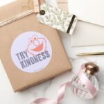 Elmo Try Kindness Classic Round Sticker