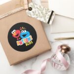 Elmo And Cookie Awesome Buds Classic Round Sticker
