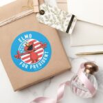 Elmo For President Flag Classic Round Sticker