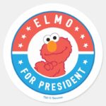 Elmo For President Badge Classic Round Sticker