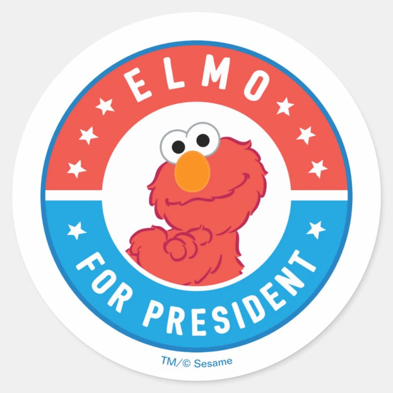 Elmo For President Badge Classic Round Sticker Elmo For President Badge Classic Round Sticker