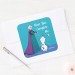 Elsa Permafrosting Olaf Square Sticker