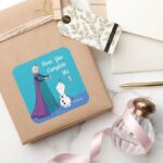 Elsa Permafrosting Olaf Square Sticker