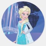 Elsa Eternal Winter Classic Round Sticker