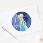 Elsa Eternal Winter Classic Round Sticker