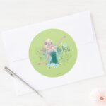 Elsa Giving From The Heart Classic Round Sticker
