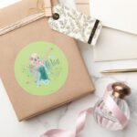 Elsa Giving From The Heart Classic Round Sticker