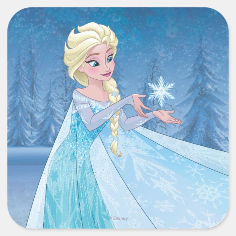 Elsa Let It Go Square Sticker