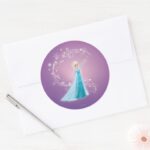 Elsa Love Thaws Love Glows Classic Round Sticker