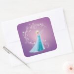 Elsa Love Thaws Love Glows Square Sticker