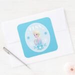 Elsa Snowflakes Square Sticker