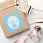 Elsa Snowflakes Square Sticker