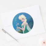 Elsa Summer Wish Classic Round Sticker