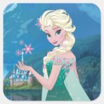 Elsa Summer Wish Square Sticker