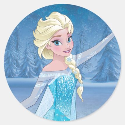 Elsa Winter Magic Classic Round Sticker