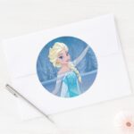 Elsa Winter Magic Classic Round Sticker