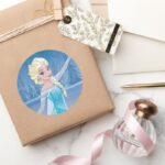 Elsa Winter Magic Classic Round Sticker