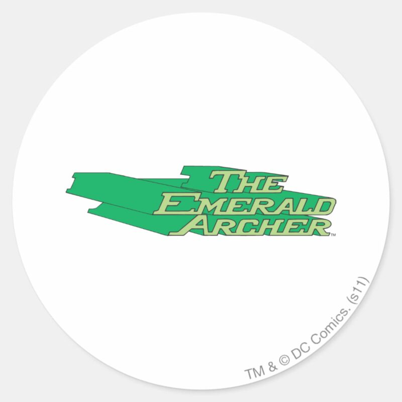 Emerald Archer Logo Classic Round Sticker Emerald Archer Logo Classic Round Sticker