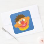 Ernie Face Square Sticker