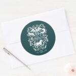 Expecto Patronum Filigree Graphic Classic Round Sticker