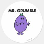Extremely Unhappy Mr. Grumble Classic Round Sticker