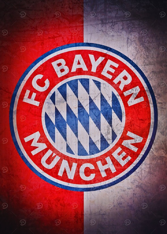 FC Bayern Munich Logo Football Poster