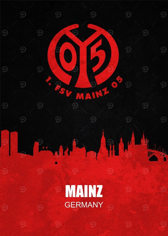 FSV Mainz 05 Skyline Poster