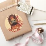 Fawkes Staring Classic Round Sticker
