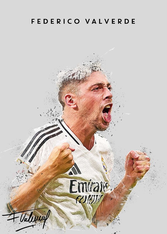 Federico Valverde Football Poster
