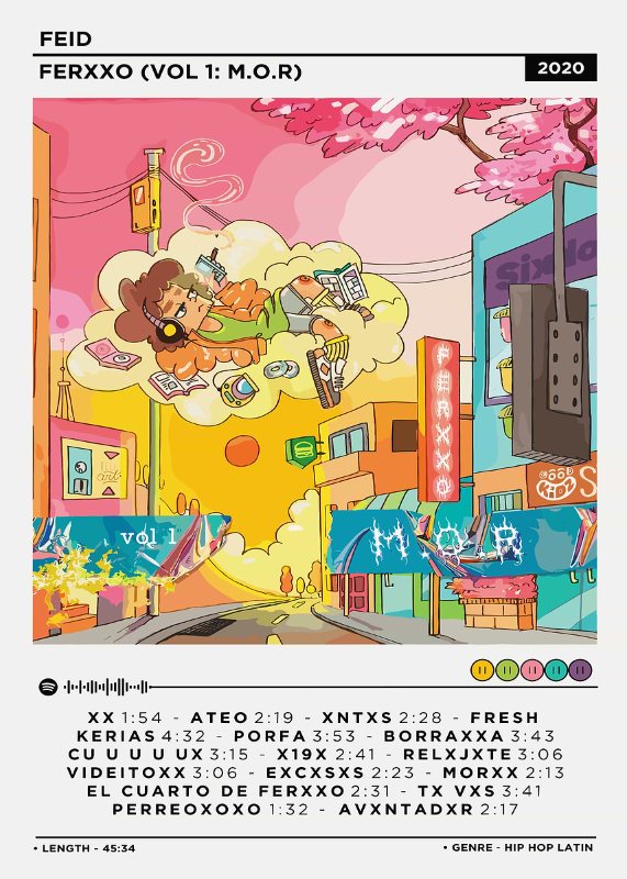 Feid Ferxxo Vol 1 MOR Music Poster