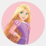 Fierce Fearless Rapunzel Classic Round Sticker