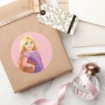 Fierce Fearless Rapunzel Classic Round Sticker