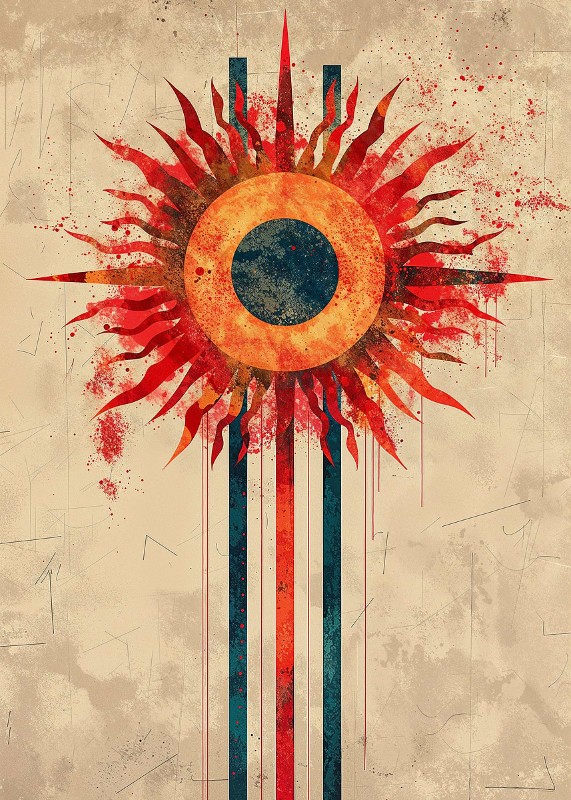 Fiery Eye Gaze Poster