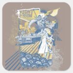 Fight Of The Tiger Square Sticker