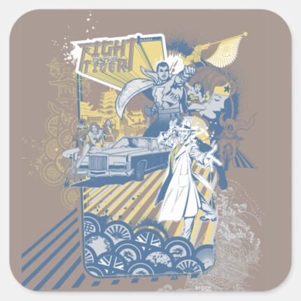 Fight Of The Tiger Square Sticker