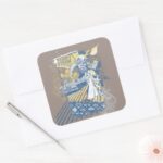 Fight Of The Tiger Square Sticker